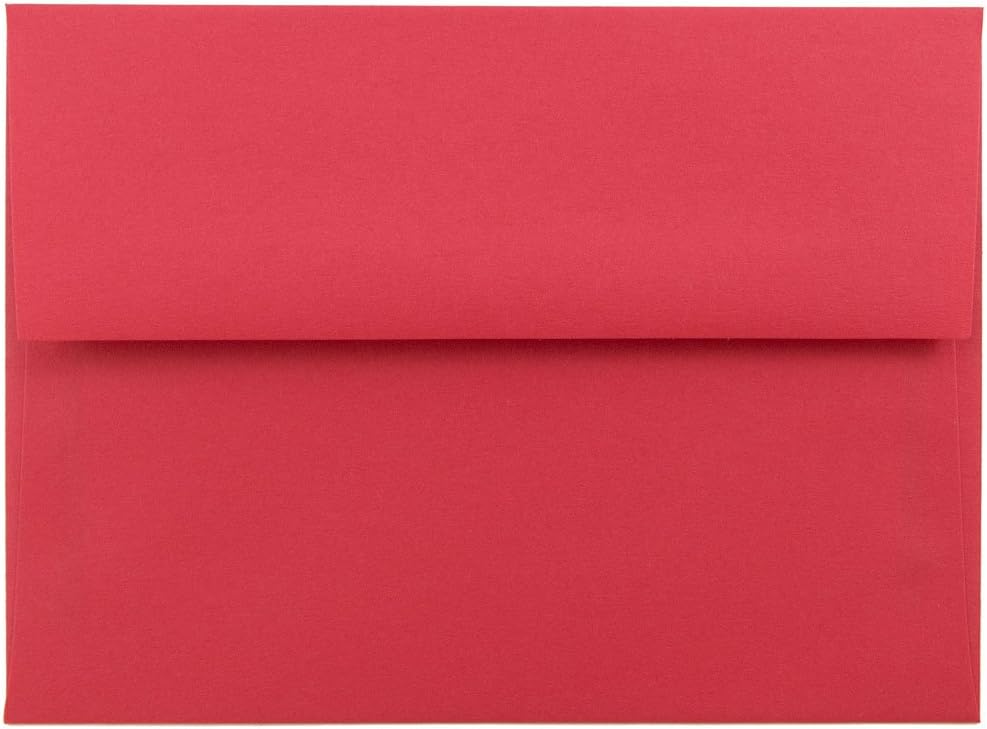 JAM PAPER A6 Colored Invitation Envelopes in Classic Red