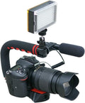 Universal Camera Stabilizer Grip with 3 Shoe Mounts - Balanced