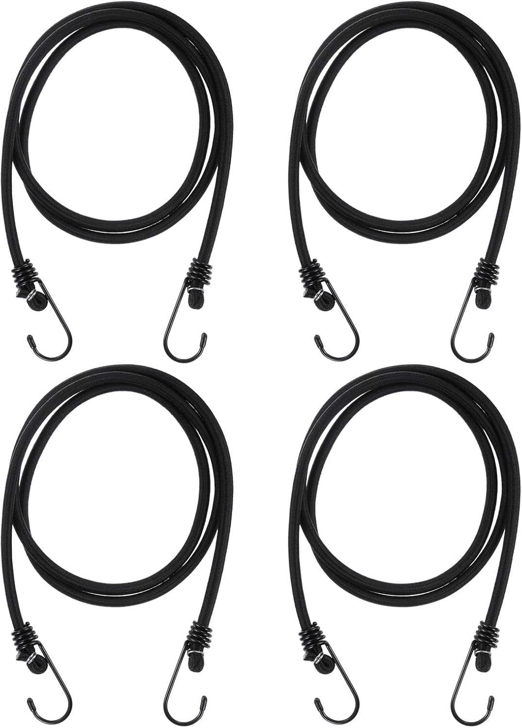 4 Pack 5ft Heavy Duty Bungee Straps - Secure Your Gear!
