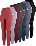 Leggings with Pockets for Women - High Waisted 7-Pack Value ATHVOTAR