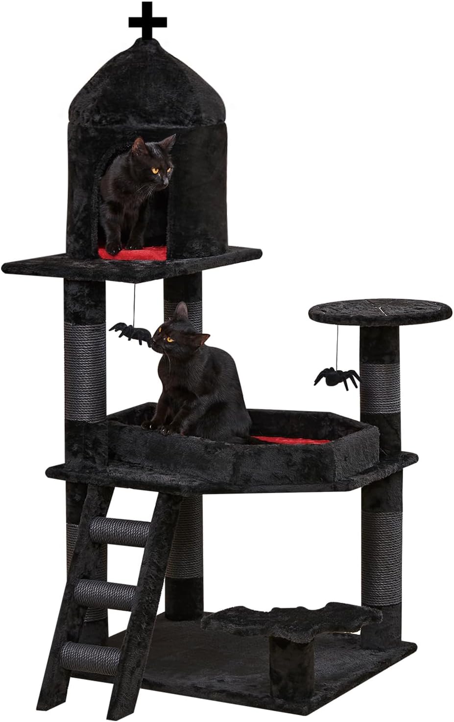 Gothic Cat Tree with Coffin Bed for Large Cats - Stylish Design