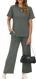 XIEERDUO Women's 2 Piece Lounge Set - Travel Friendly Comfort Optimal