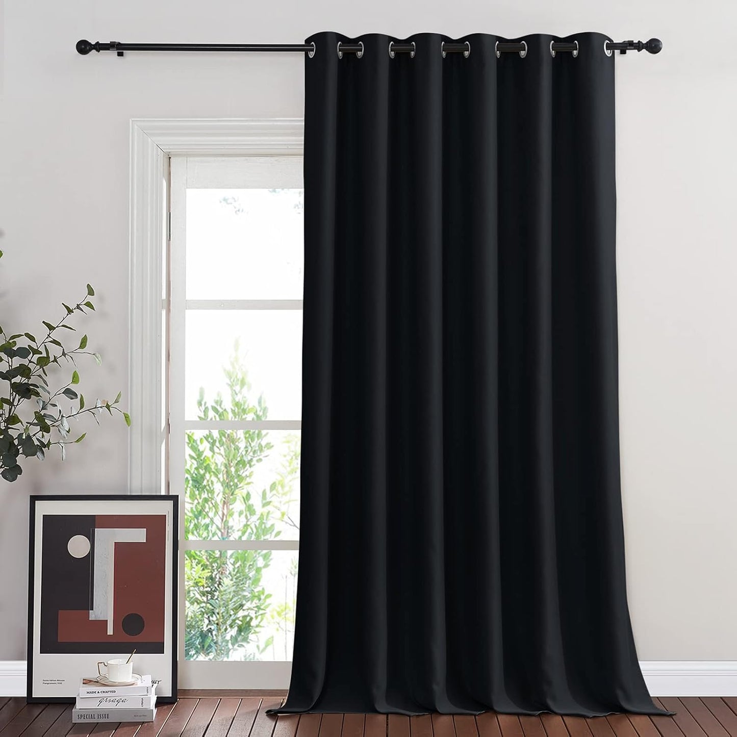NICETOWN Black Out Sliding Door Curtain for Ultimate Privacy