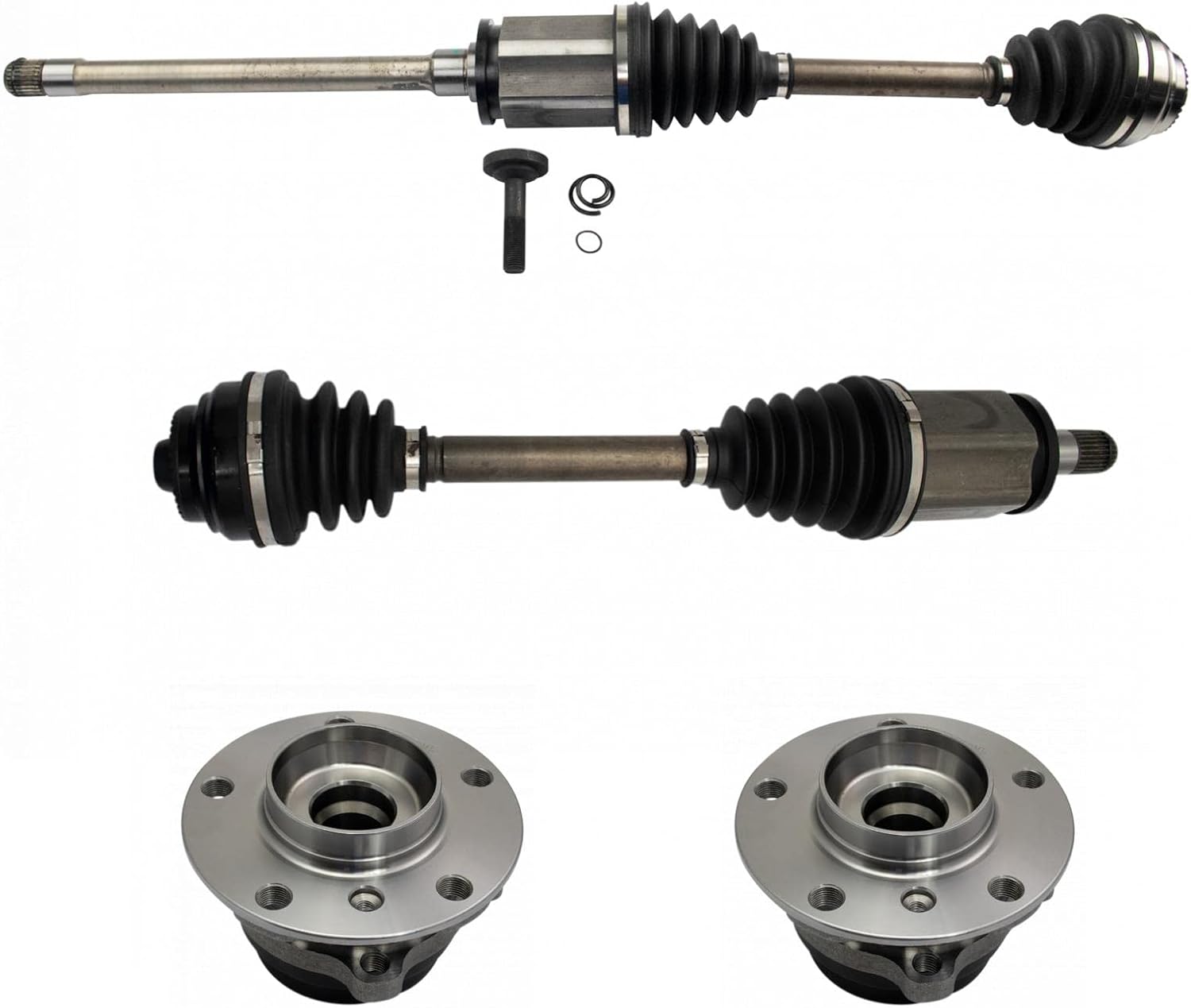 TRQ Drivetrain Kit CV Axle Shaft Assembly for BMW 528i xDrive