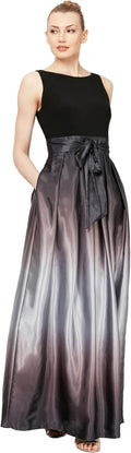 Long Satin Mother of the Bride Dress with Pockets - Elegant Evening