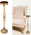 Vintage Brass Drink Stand - Space-Saving Nightstand Solution