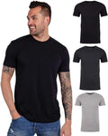 Men's Athletic Fit Crew Neck T-Shirts in Soft Cotton Blend Fabric