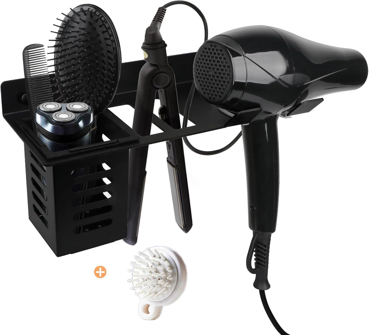 Yimerlen Wall Mount Hair Tool Organizer - Stylish & Functional