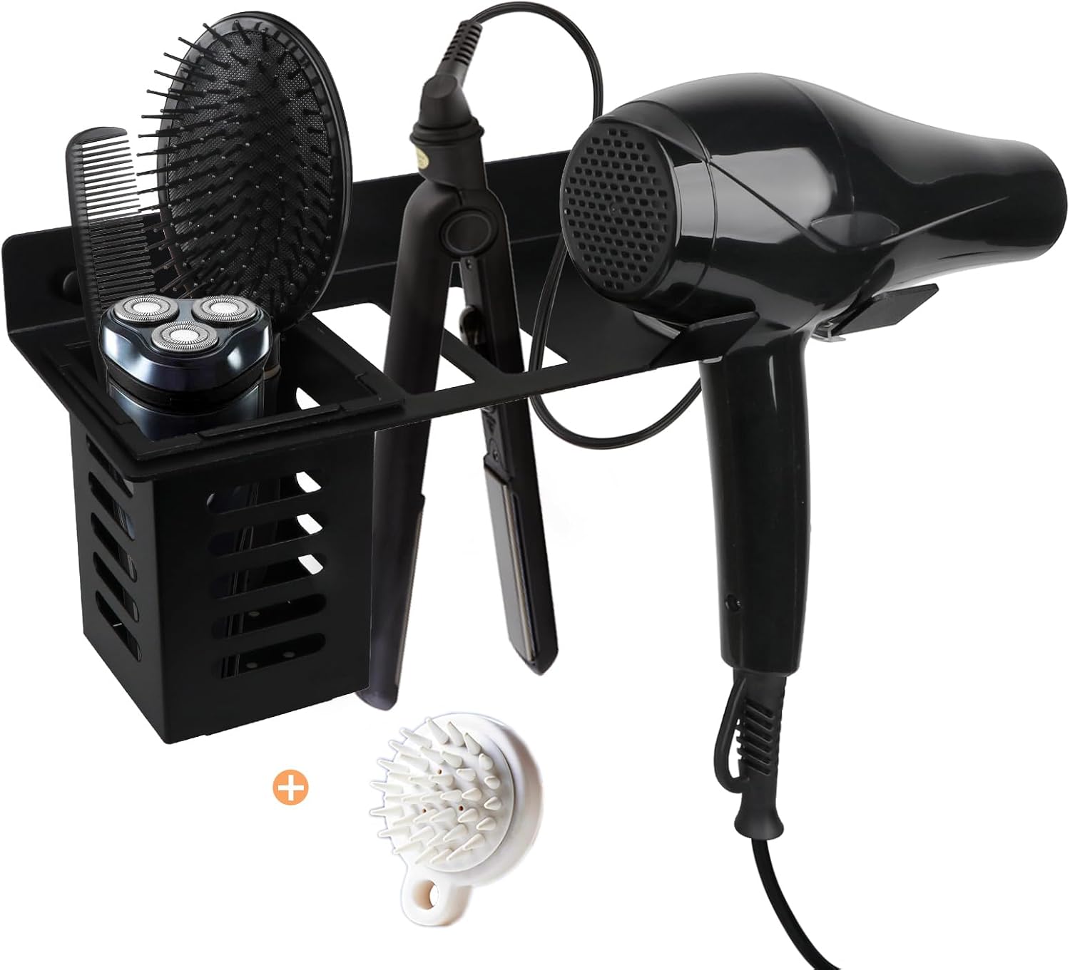 Yimerlen Wall Mount Hair Tool Organizer - Stylish & Functional