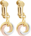 Dainty Tricolor Love Knot Dangle Earrings - Everyday Minimalist