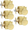 Privacy Gold Interior Door Knobs Brushed Gold - 5 Pack