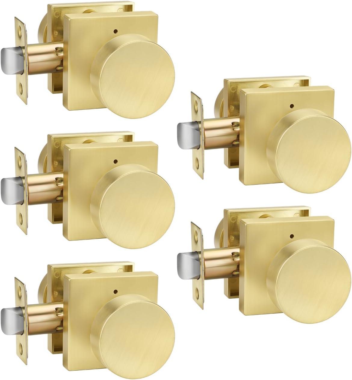 Goldenwarm Privacy Gold Interior Door Knobs for Modern Homes