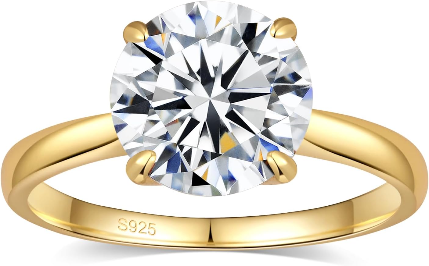 Moissanite Engagement Rings for Women in 925 Sterling Silver