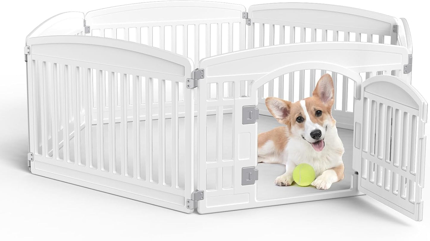 Dog Playpen 6-Panel 24 Inch Safe Secure Indoor Outdoor Fence