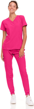 Natural Uniforms Womens Cool Stretch Jogger Scrub Set (Style J64Y)