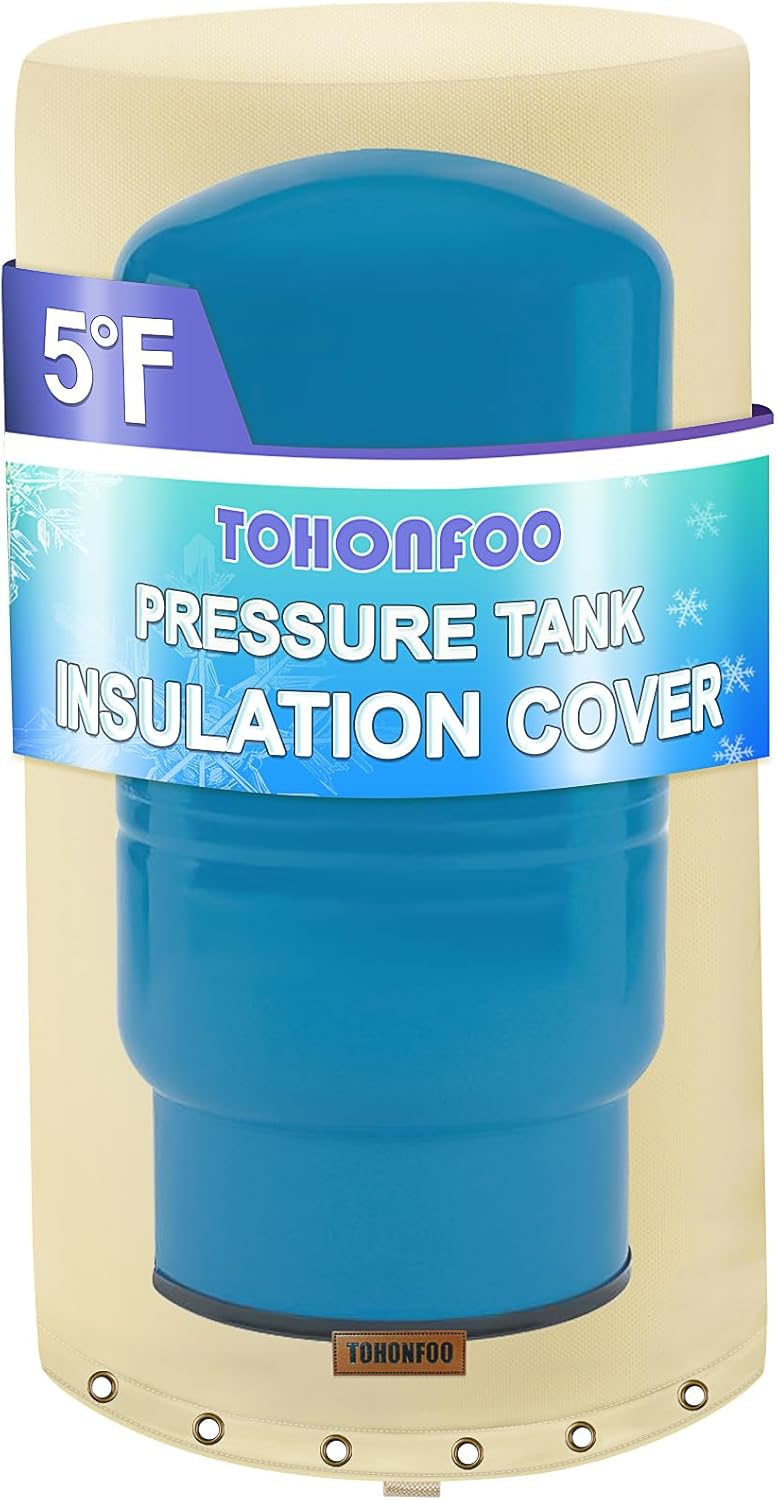 Round Well Pressure Tank Cover - Insulated for Winter Protection