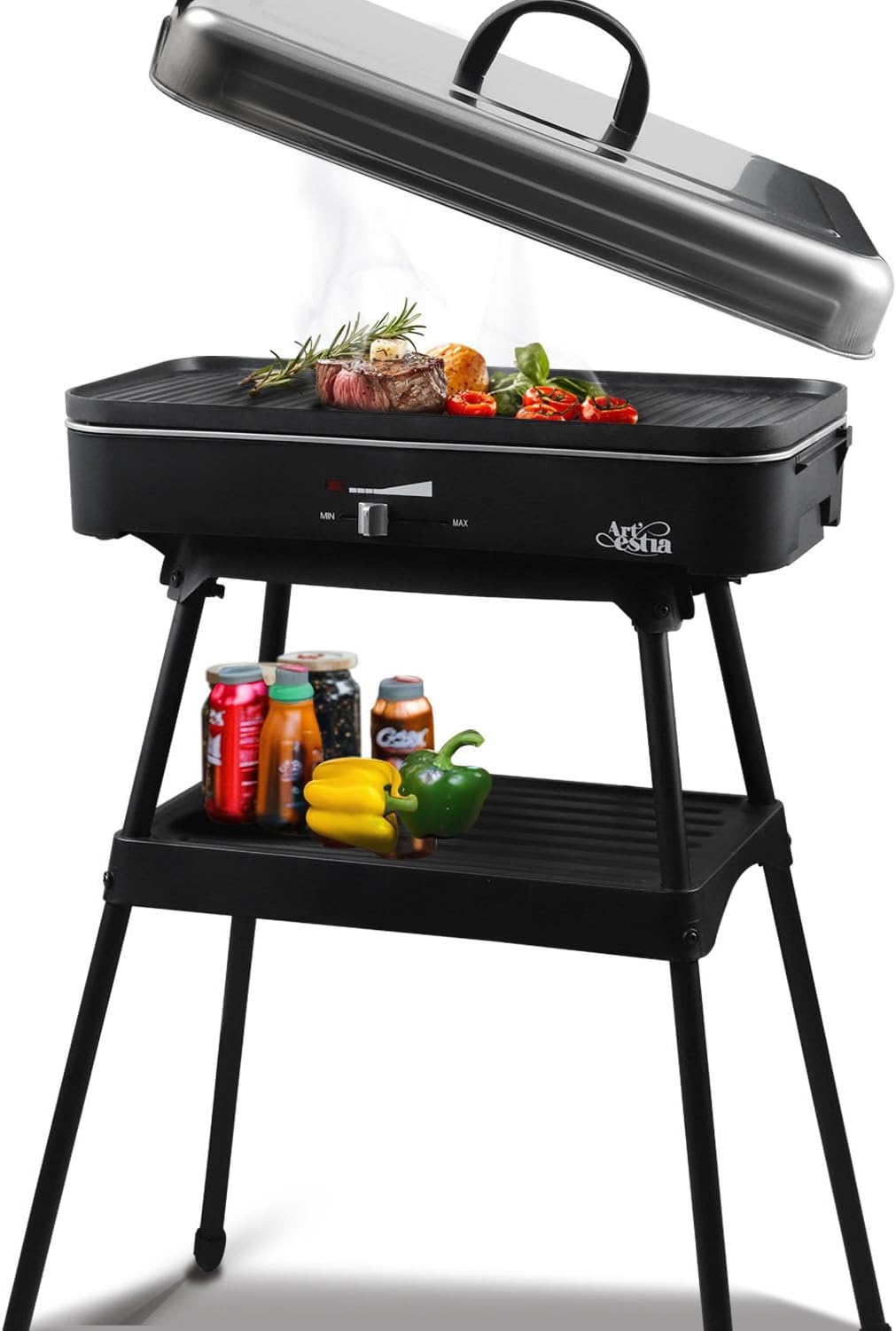 1800W Electric Outdoor Grill for Indoor BBQ and Family Cooking