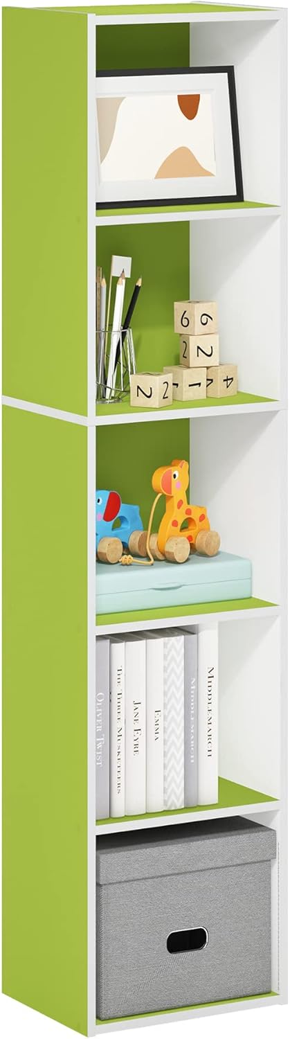 Furinno PASIR 5-Tier Modern Bookshelf for Home and Office
