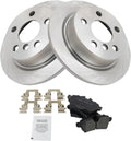 TRQ Rear Brake Pad & Rotor Kit Compatible with 2014-2018 Mini Cooper