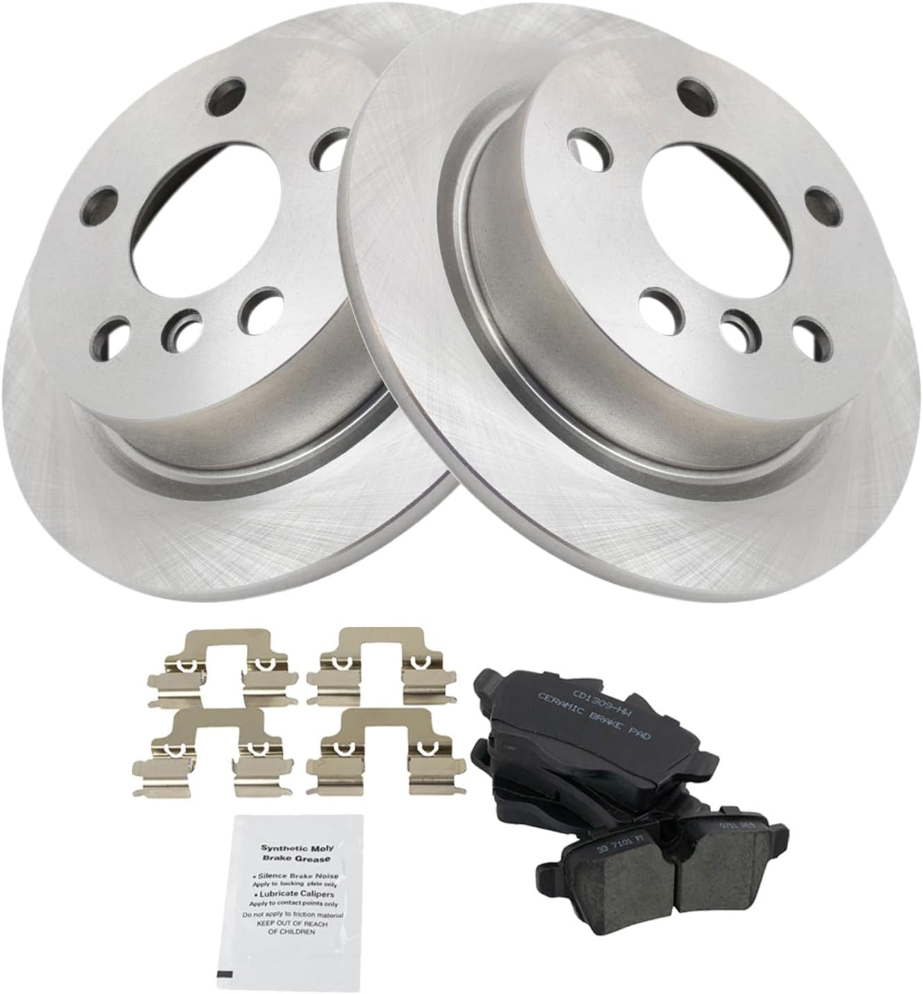 Complete Ceramic Rear Brake Pad & Rotor Kit for Mini Cooper
