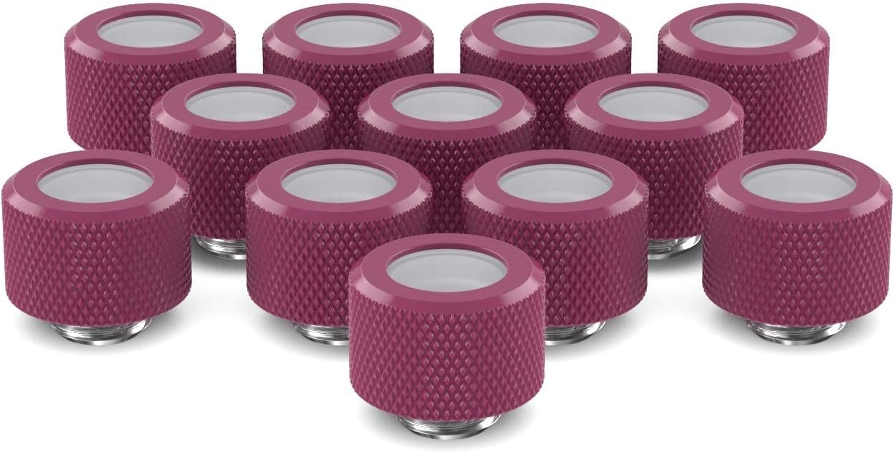 PrimoChill 14mm OD Rigid SX Fitting - 12 Pack in Magenta
