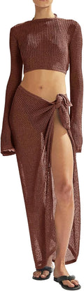 Women's Crochet Bikini Cover Ups Set - Versatile Beach Staple