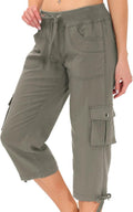 Womens Capris with Pockets Loose Fit Casual Capri Pants - Lightweight