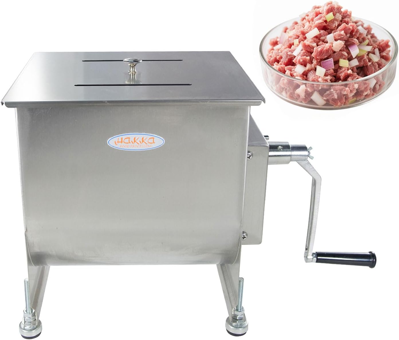 Hakka Stainless Steel Manual Meat Mixer with 10L Capacity
