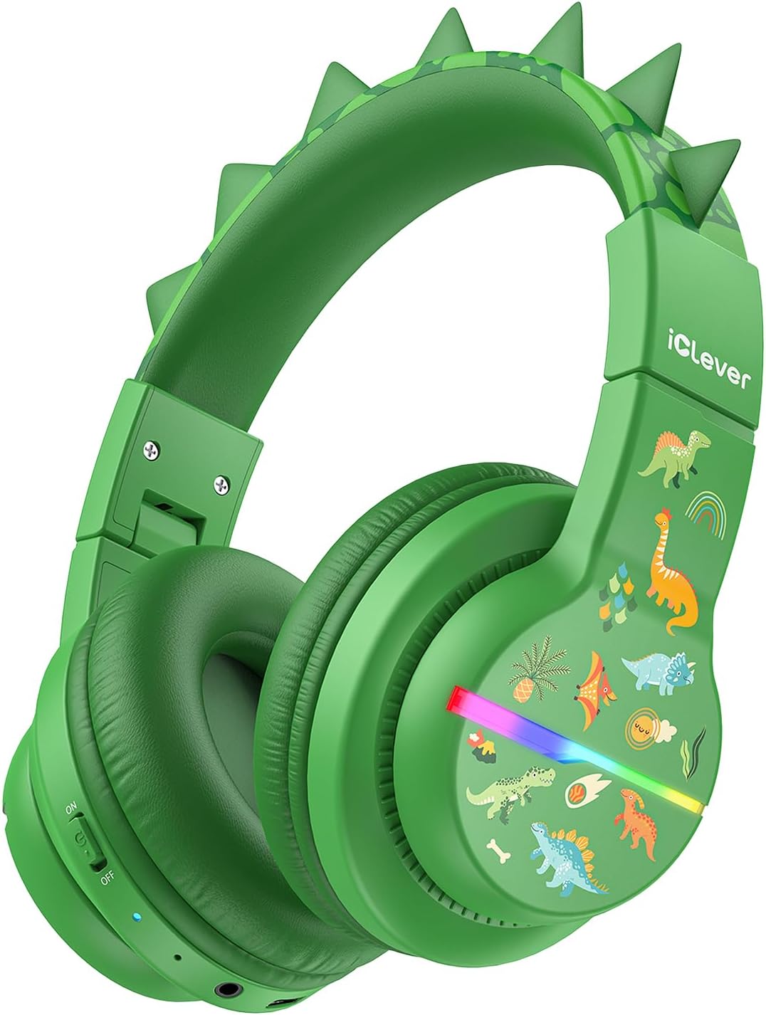 iClever BTH12 Kids Bluetooth Headphones with Colorful LED Lights