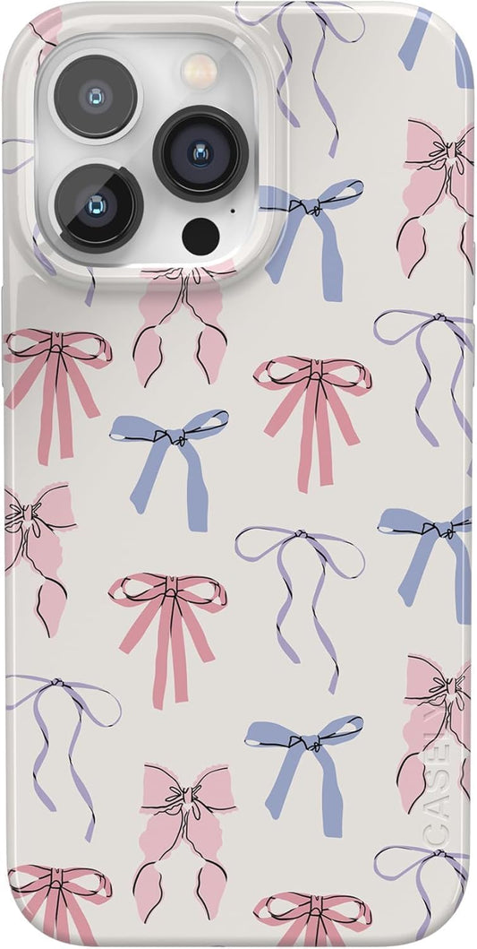 Casely iPhone 14 Pro Case with Pastel Bows for MagSafe