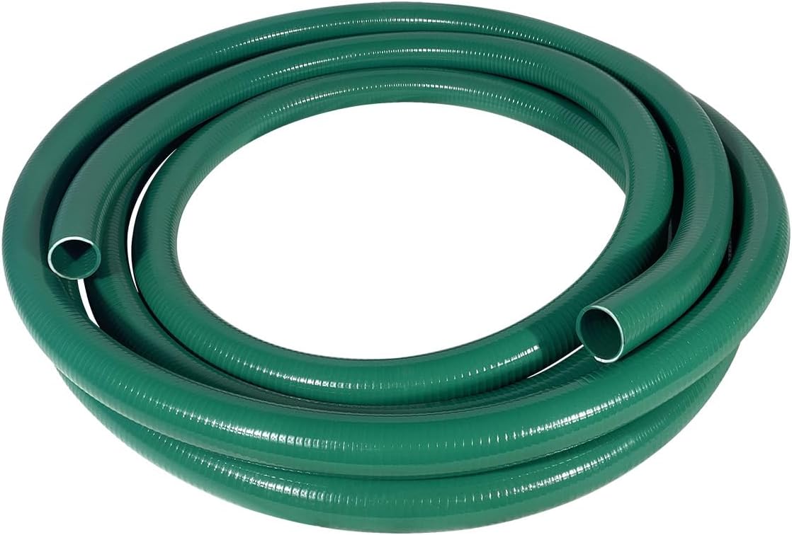 Gloxco Heavy Duty Green PVC Suction Hose for Water Transfer