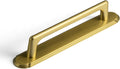 Goo-Ki Brushed Gold Cabinet Pulls with Long Backplate - 5ft (128MM)