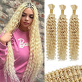 12A 613 Blonde Human Braiding Hair for Boho Braids 18 Inch
