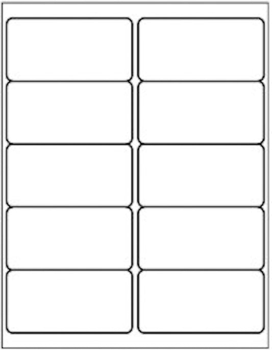10 Up Shipping Address Labels - 500 Sheets of 2in x 4in Labels
