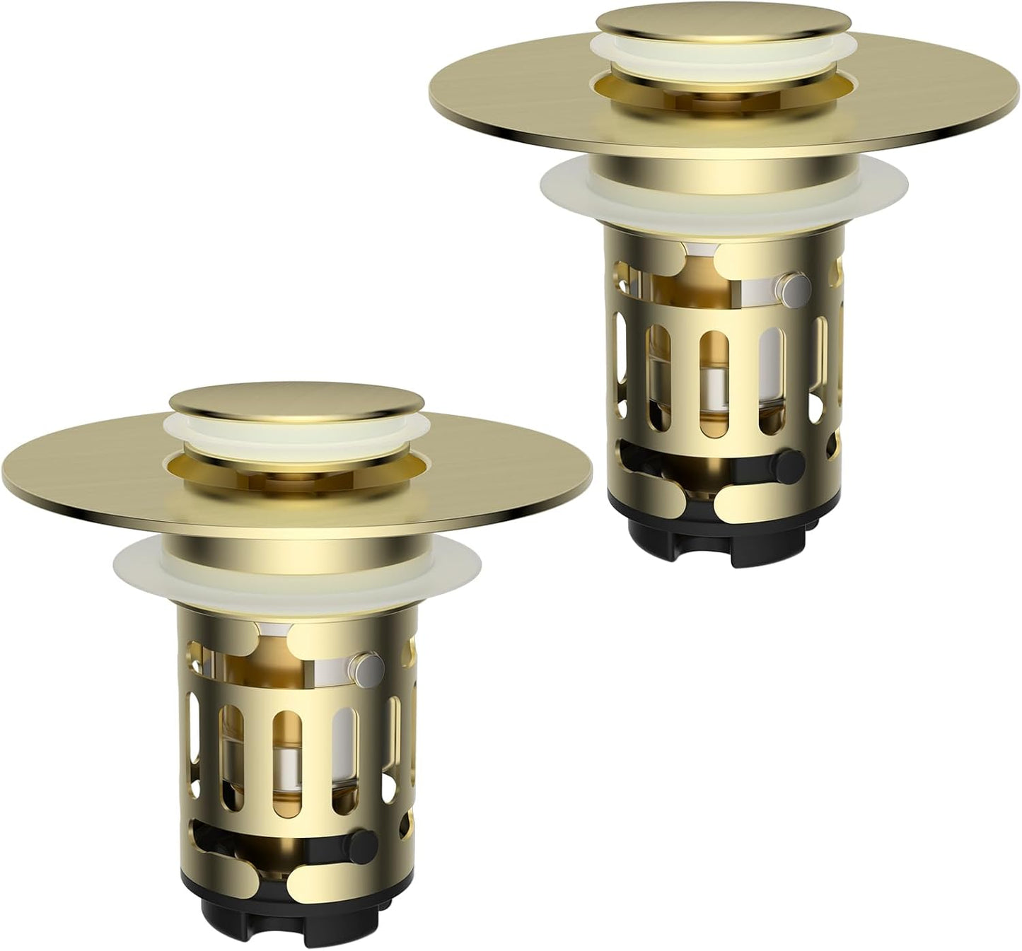 Hibbent 3 in 1 Bathroom Sink Drain Strainer for Easy Use