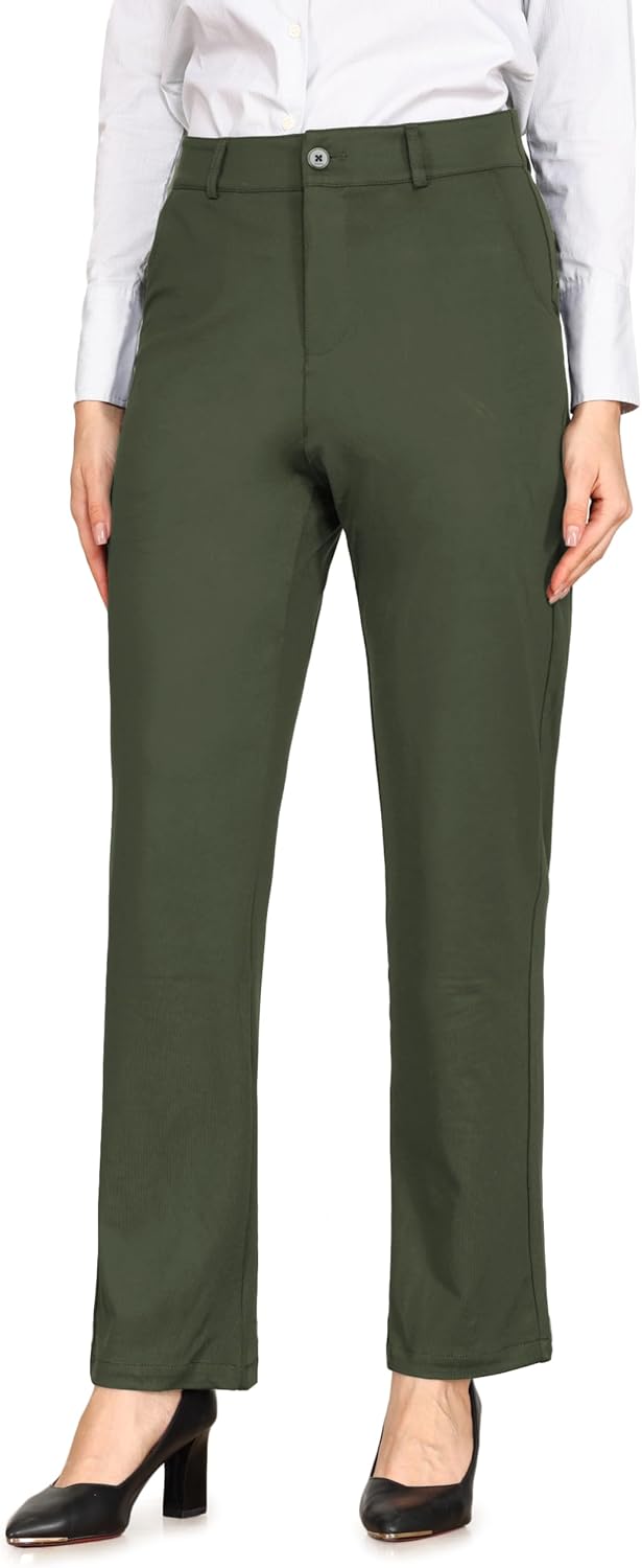 Bamans Dress Pants for Women - Tummy Control Office Trousers