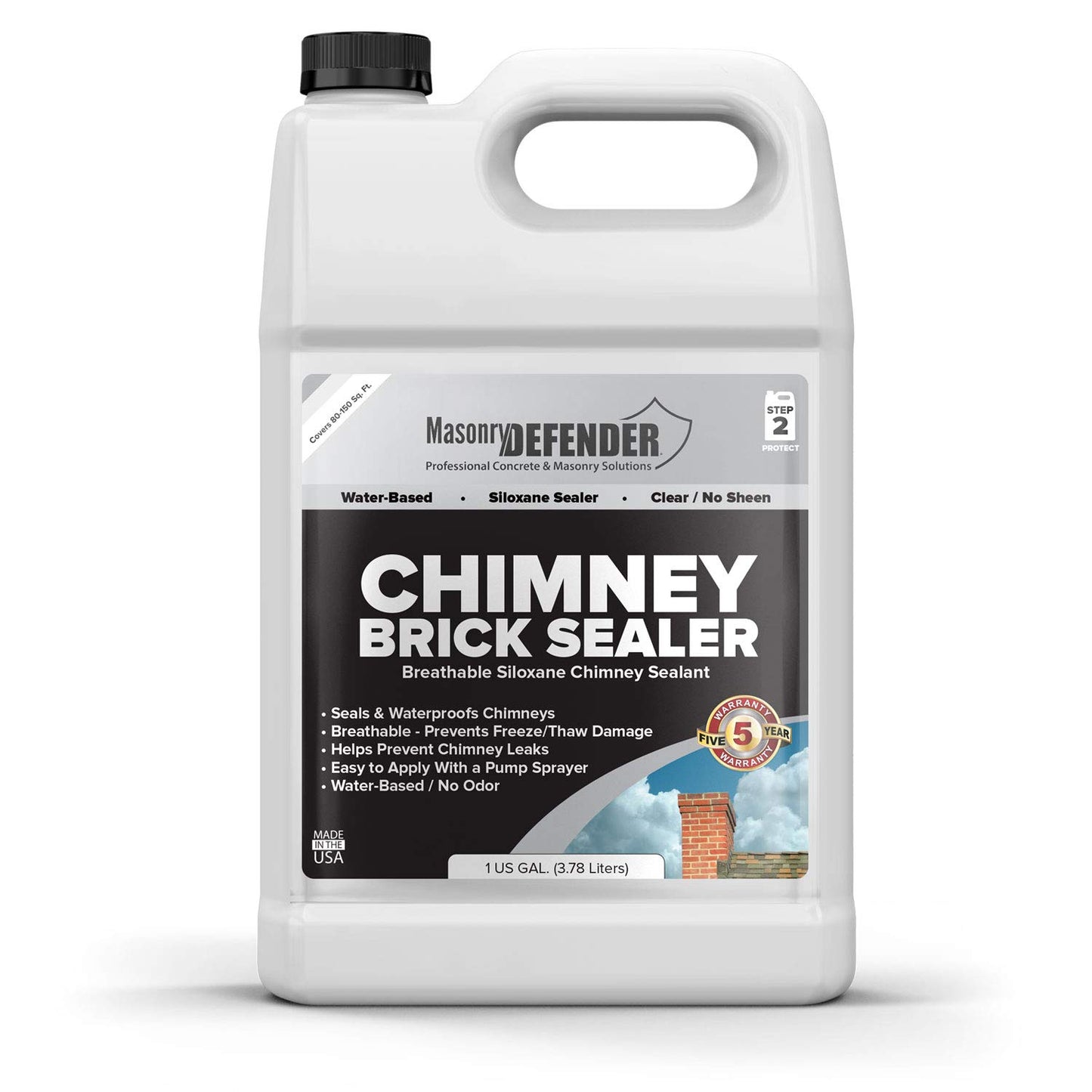 Chimney Brick Sealer - Clear Water-Based Siloxane Waterproofing