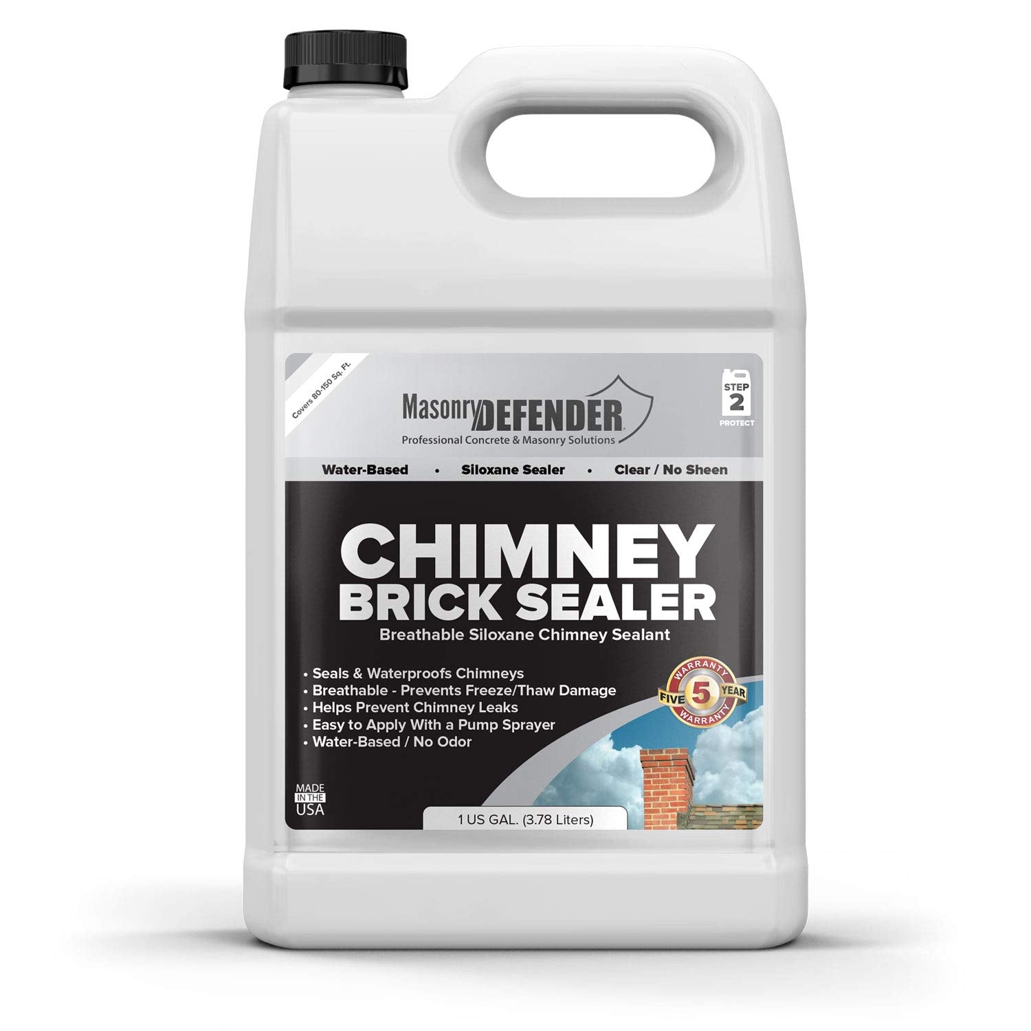 Chimney Brick Sealer - Clear Water-Based Siloxane Waterproofing