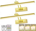 2 Pack Picture Lights for Wall Battery Operated - Adjustable Color