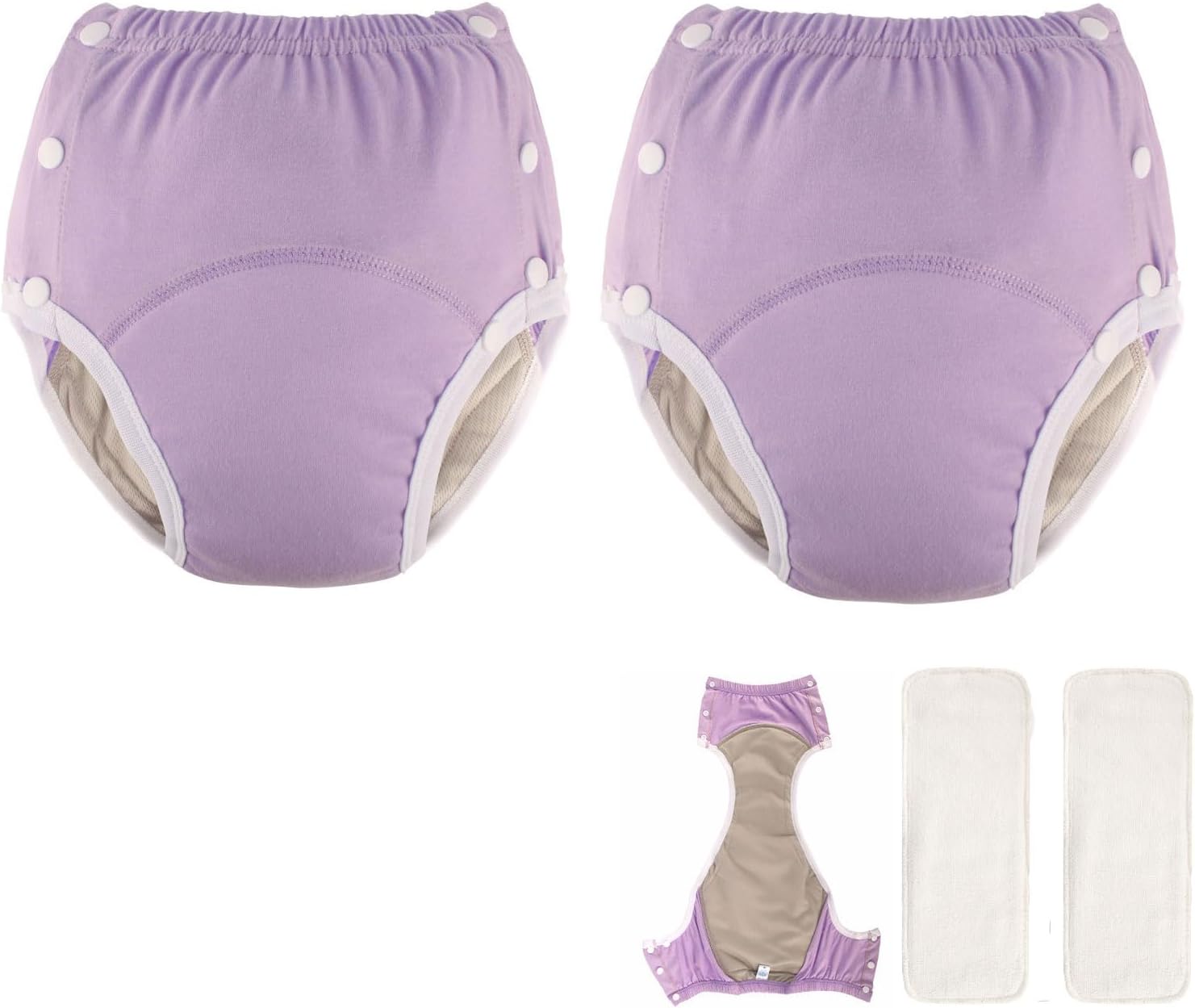 Yodilala Adjustable Incontinence Cloth Diaper - 2 Pack