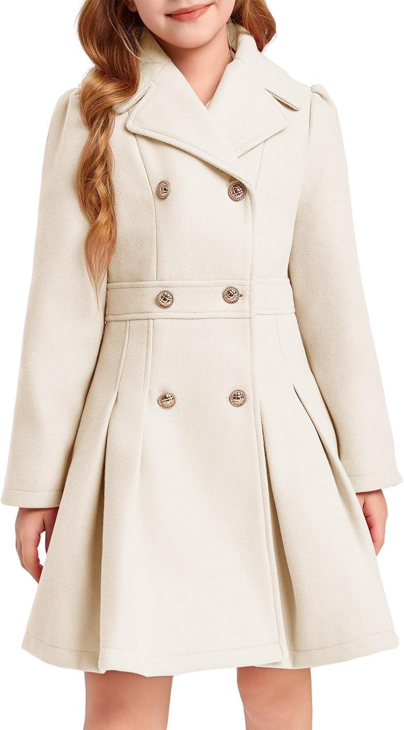 Haloumoning Girls Winter Dress Coat for Stylish Comfort