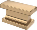 Champagne Bronze Cabinet Knobs 15 Pack - Solid Rectangle 1.46 in