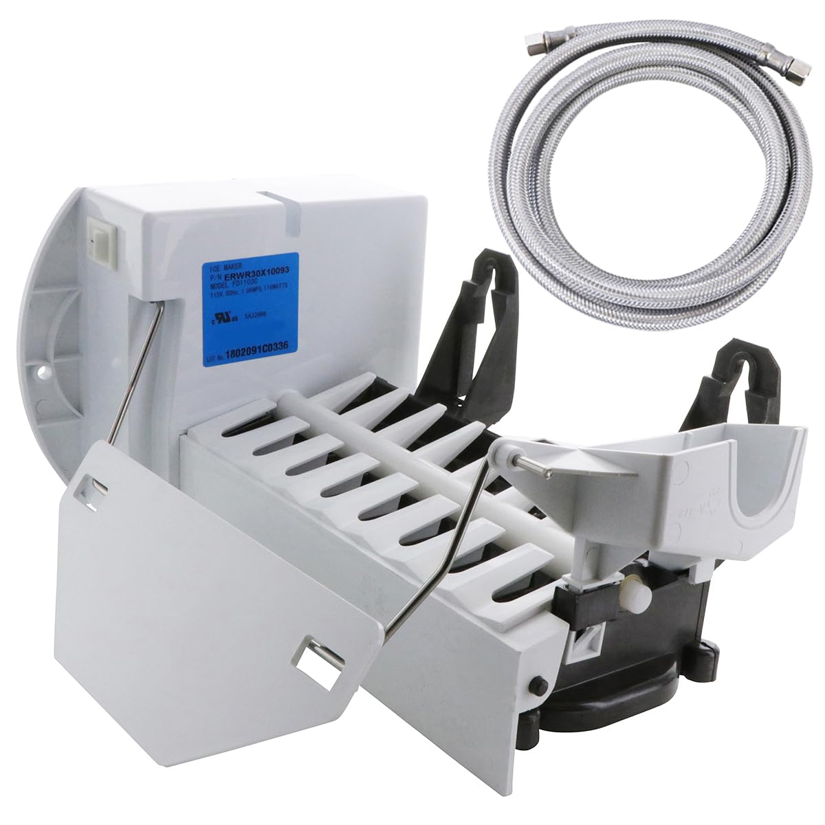 Universal Stainless Steel Ice Maker Kit + Hose
