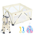 Baby Playpen Foldable Playard for Babies and Toddlers - Portable Mesh