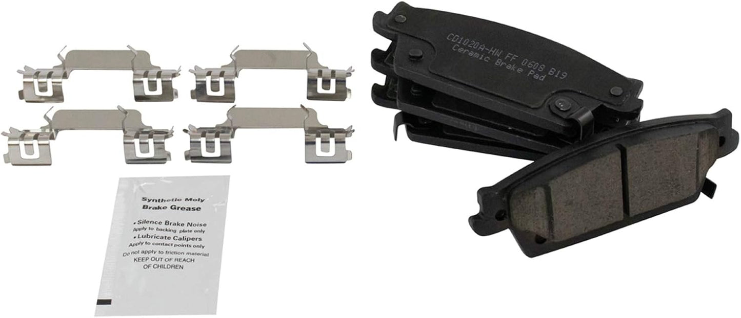 TRQ Rear Brake Pads Ceramic for Cadillac CTS SRX STS Models