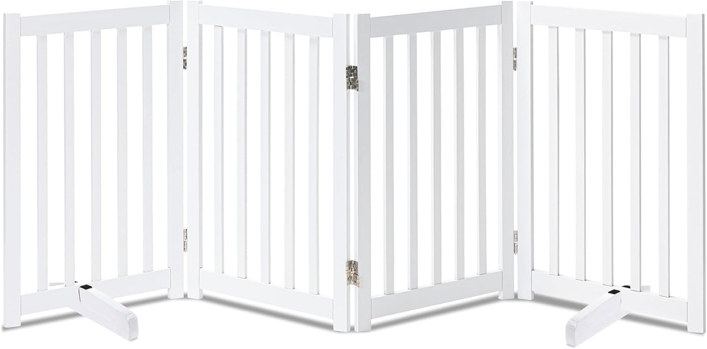 LZRS Solid Hardwood Freestanding Pet Gate for Indoor Use