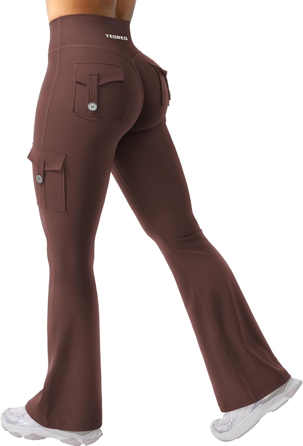 YEOREO CoreFlex Women Workout Flare Leggings with Pockets