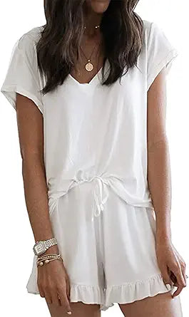 LuckyMore Womens Pajama Sets Shorts for Ultimate Comfort
