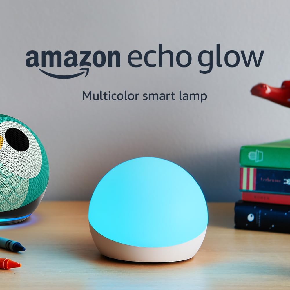 Echo Glow Smart Lamp - Multicolor with Alexa Control