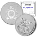 2023 1 oz Niue Silver Star Wars Mandalorian Baby Yoda Grogu Coin